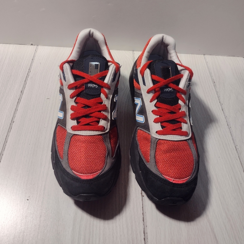 New Balance shoes 990v5 Made in USA men's 10 2E wide sneakers red/black. - Picture 5 of 8